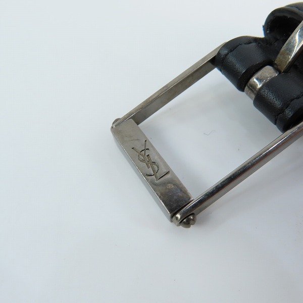 実際に弊社で買取させて頂いたSAINT LAURENT/サンローラン レザーベルト BLK/GRZ479388の画像 5枚目