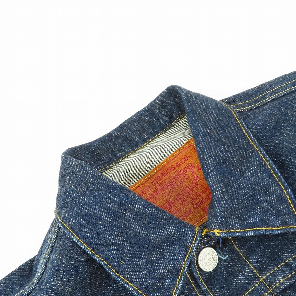 実際に弊社で買取させて頂いたLEVIS/リーバイス 506 1st ビッグE デニムジャケット J22刻印 71506-XX/34の画像 6枚目