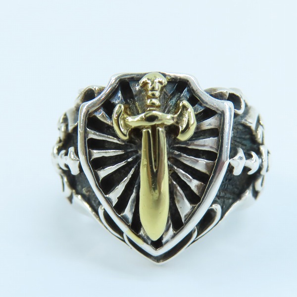 実際に弊社で買取させて頂いたStar Knights/スターナイツ ソード エンブレム  エクスカリバー リング SILVER925/シルバー ゴールドカラー/16号-16.5号の画像 1枚目