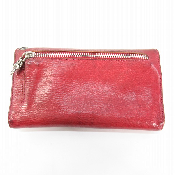 実際に弊社で買取させて頂いた【インボイス原本】CHROME HEARTS/クロムハーツ WAVE/ウェーブウォレット クロスボタン/長財布の画像 1枚目