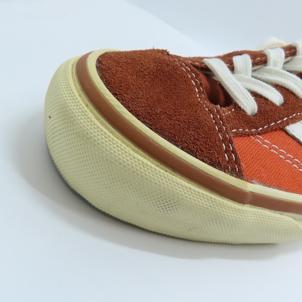 実際に弊社で買取させて頂いたVANS/バンズ オリジナルズ OFF THE WALL/オフ ザ ウォール ローカットスニーカー オレンジ T375/8の画像 6枚目