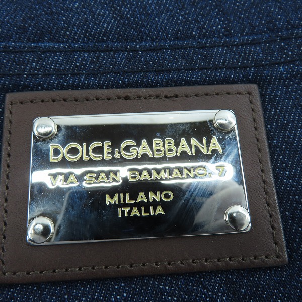 実際に弊社で買取させて頂いたDOLCE&GABBANA/ドルチェ&ガッバーナ 14GOLD メタルロゴプレート デニム パンツ/ジーンズ G3FBLP/G8I99/50の画像 2枚目