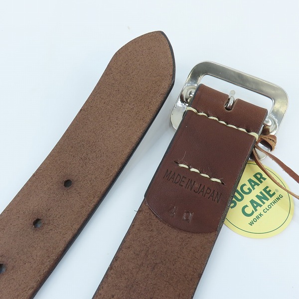 実際に弊社で買取させて頂いた(1)【未使用】SUGAR CANE/シュガーケーン レザーベルト/SCO-2320/ブラウン/40の画像 2枚目