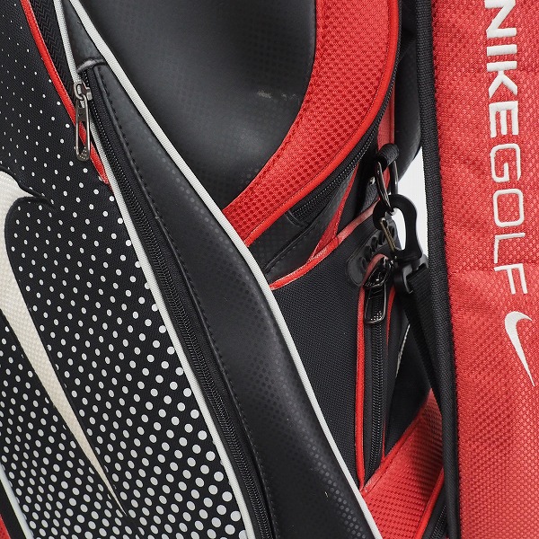 実際に弊社で買取させて頂いたNIKE GOLF/ナイキ ゴルフ BG0232 EZ2 6分割キャディバッグ ブラックｘレッドの画像 5枚目