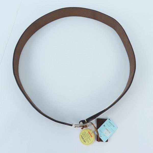 実際に弊社で買取させて頂いた(1)【未使用】SUGAR CANE/シュガーケーン レザーベルト/SCO-2320/ブラウン/40の画像 4枚目