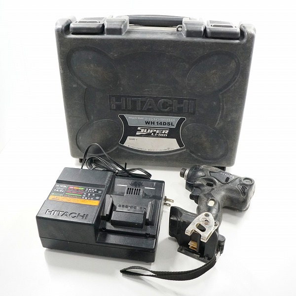 実際に弊社で買取させて頂いたHITACHI/日立 WH 14DSL/UC 14YSL コードレスインパクトドライバー 14.4V リチウムイオン専用充電器 動作確認済み