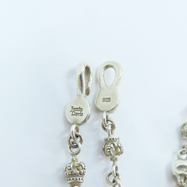 実際に弊社で買取させて頂いた【ギャラ付き】Justin Davis/ジャスティンデイビス SKULL DIVINE/スカルディバイン チェーン SNJ126/40cmの画像 2枚目