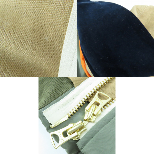 実際に弊社で買取させて頂いたSacai × Carhartt/サカイ × カーハート 23AW WIP Canvas x MA-1 JK Michigan Jacket/ミシガンジャケット 23-03110M/3の画像 7枚目