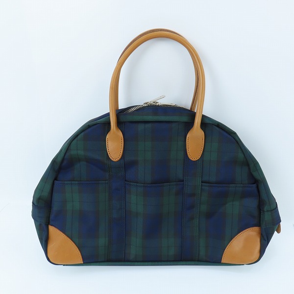実際に弊社で買取させて頂いたPORTER/ポーター ナイロン レザー タータンチェック ボストンバッグの画像 1枚目