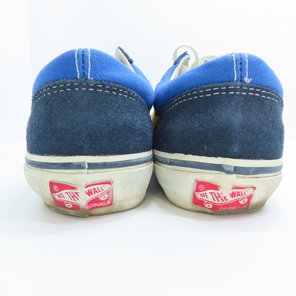 実際に弊社で買取させて頂いたVANS/バンズ オリジナルズ OFF THE WALL/オフ ザ ウォール ローカットスニーカー ブルー×イエロー T375/8の画像 1枚目