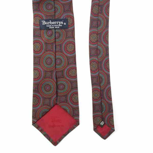 実際に弊社で買取させて頂いたBurberrys/バーバリーズ 総柄 シルク ネクタイの画像 2枚目
