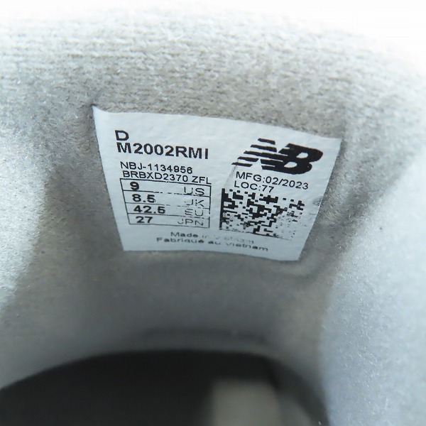 実際に弊社で買取させて頂いたNEW BALANCE/ニューバランス ミュール グレー サンダル  M2002RMI/27の画像 5枚目