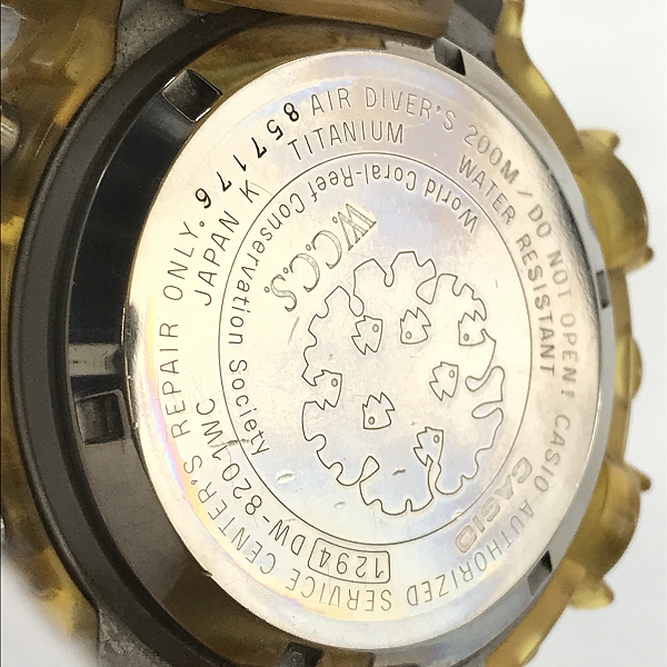 実際に弊社で買取させて頂いた【難有り】G-SHOCK/Gショック FROGMAN/フロッグマン W.C.C.S サンゴ礁 DW-8201WCの画像 3枚目