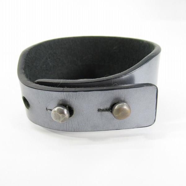 実際に弊社で買取させて頂いたRick Owens/リックオウエンス レザーブレスレット Sの画像 3枚目