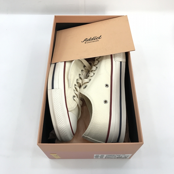 実際に弊社で買取させて頂いたCONVERSE ADDICT/コンバース アディクト CHUCK TAYLOR CANVAS OX/チャックテイラー ビブラムソール スニーカー 1SD398/28の画像 8枚目