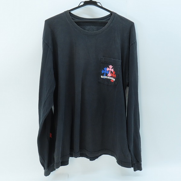 実際に弊社で買取させて頂いたCHROME HEARTS/クロムハーツ セメタリ―クロス トップス ロングＴシャツ コットン/XL