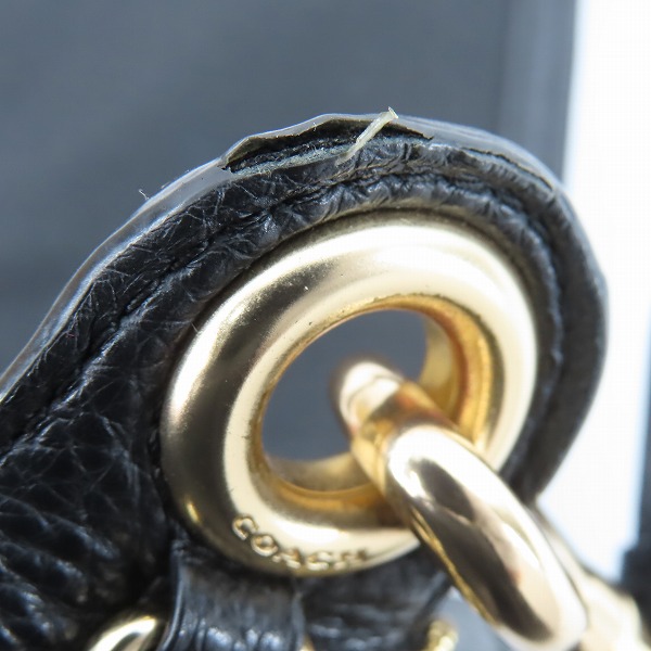 実際に弊社で買取させて頂いたCOACH/コーチ シグネチャーレザーショルダーバッグ ブラック F77979 の画像 8枚目