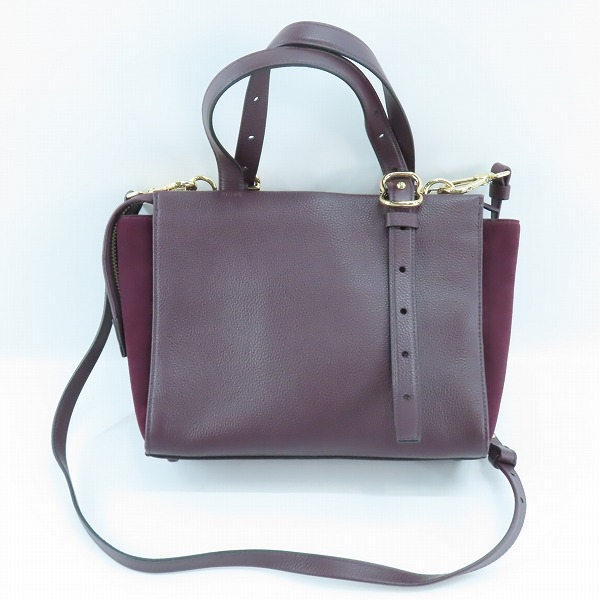 実際に弊社で買取させて頂いたCOLE HAAN/コールハーン ショルダーバッグ レザー クロコダイル型押し 切替/230709の画像 1枚目