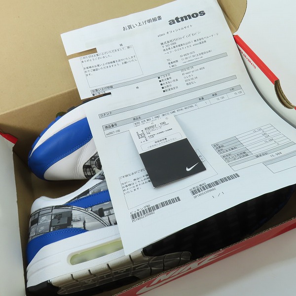 実際に弊社で買取させて頂いたNIKE×ATMOS/ナイキ×アトモス AIR MAX 1 PRNT/エアマックス1 プリント AQ0927-100/29の画像 8枚目