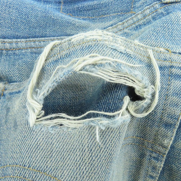 実際に弊社で買取させて頂いた【難有り】LEVI'S/リーバイス ヴィンテージ 501 66前期 ボタン裏刻印6/点々/スモールe ボタンフライ デニムパンツの画像 8枚目