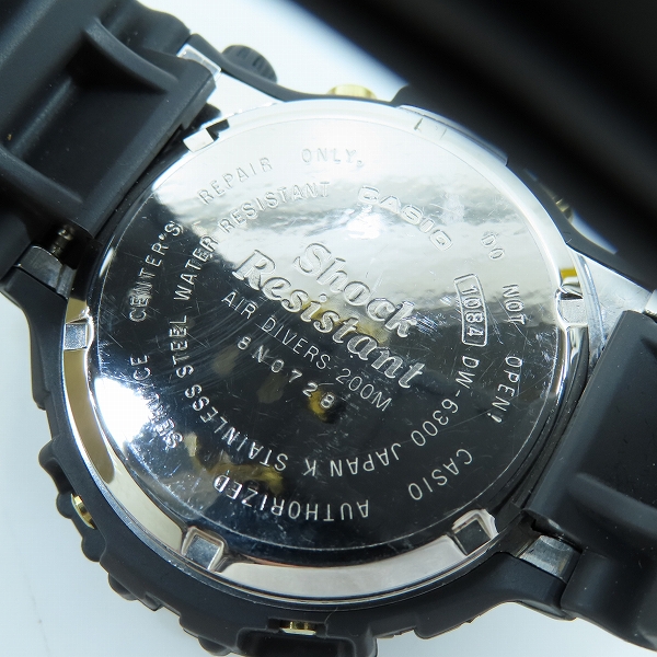 実際に弊社で買取させて頂いたG-SHOCK/Gショック FROGMAN/フロッグマン 潜水ガエル DW-6300-1Aの画像 3枚目