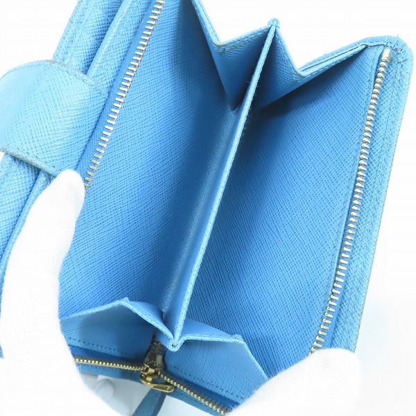 実際に弊社で買取させて頂いたPRADA/プラダ レザー 二つ折り財布  1ML225　の画像 4枚目