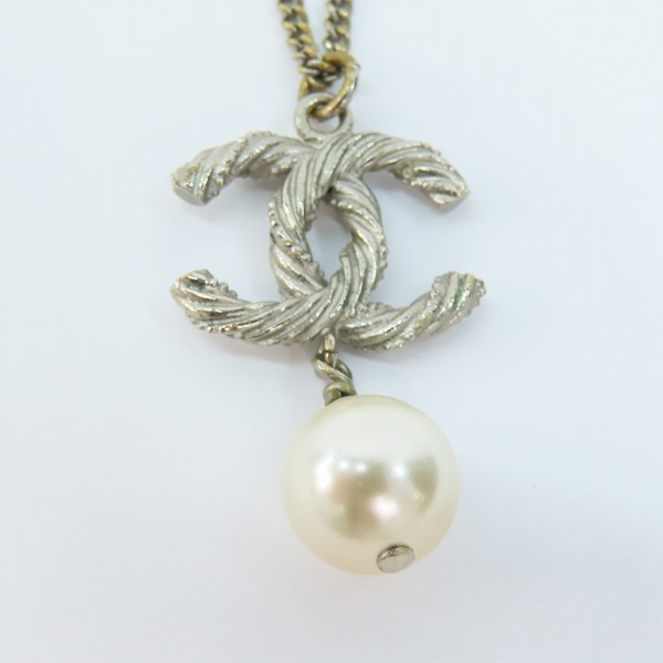 実際に弊社で買取させて頂いた【ジャンク】 CHANEL/シャネル ココマーク スイングパール ネックレスの画像 2枚目