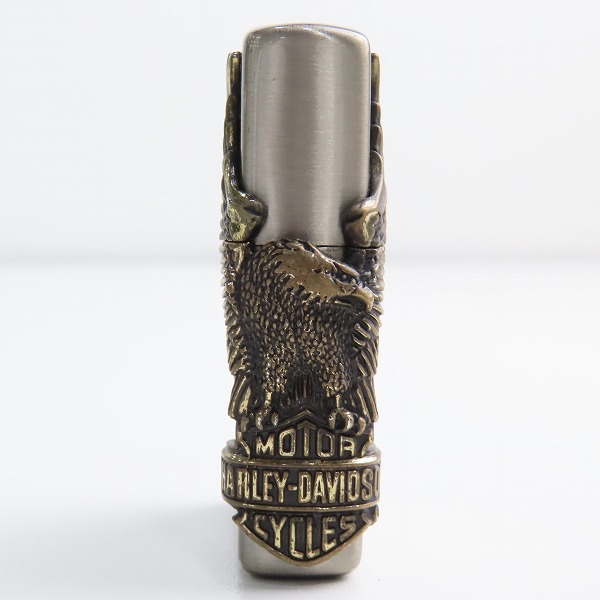実際に弊社で買取させて頂いたZIPPO/ジッポー ハーレーダビッドソン  アンティーク シルバー＆ゴールド 古美仕上げ 2023年製の画像 2枚目