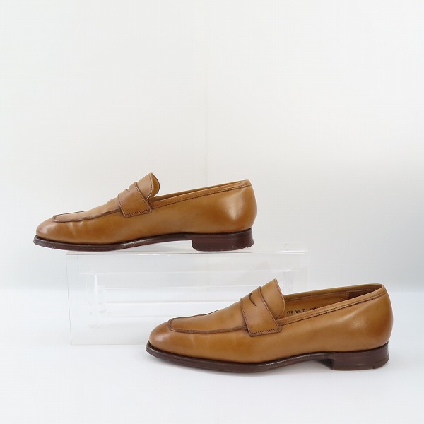 実際に弊社で買取させて頂いたCROCKETT＆JONES/クロケット＆ジョーンズ ハンドグレードライン コインローファー 5749/5.5の画像 3枚目