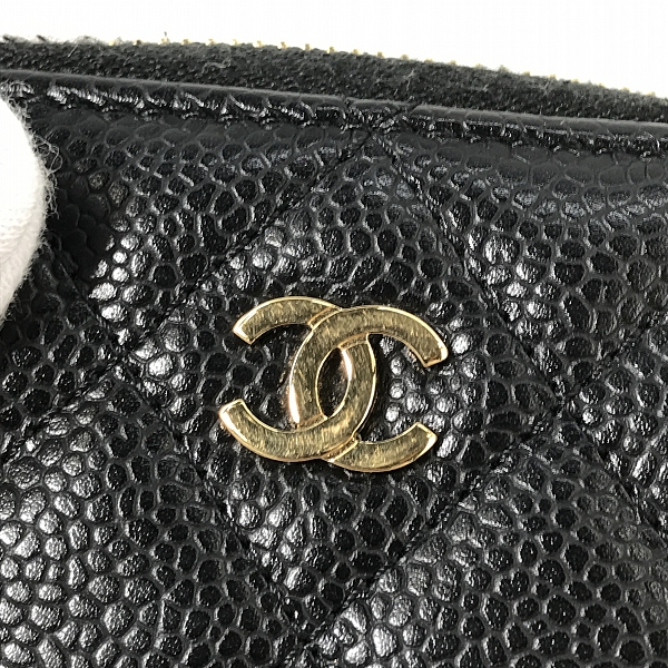 実際に弊社で買取させて頂いたCHANEL/シャネル マトラッセ キャビアスキン コインケースの画像 7枚目