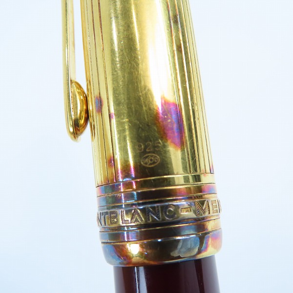 実際に弊社で買取させて頂いたMONTBLANC/モンブラン MEISTER STUCK 146/METAL3/SILVER925 万年筆 ペン先18Kの画像 6枚目