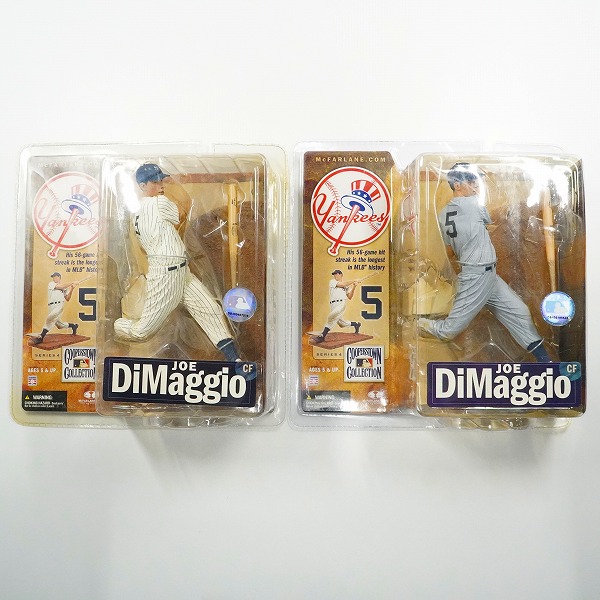 実際に弊社で買取させて頂いた【未開封】MCFARLANE/マクファーレン SPORTSPICKS ニューヨーク・ヤンキース #5 JOE DiMaggio フィギュア 2点セット