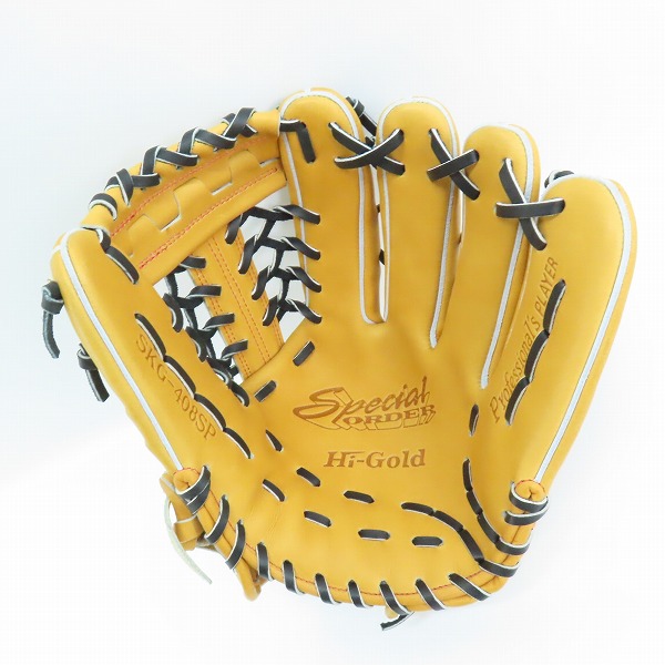 実際に弊社で買取させて頂いたHI-GOLD/ハイゴールド スペシャルオーダー 硬式 内野手 右投げ用 グローブ SKG-408SPの画像 2枚目