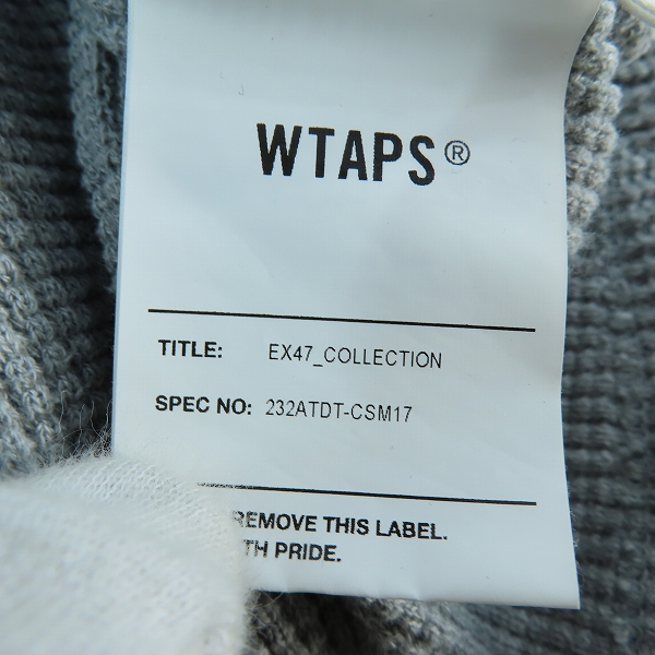 実際に弊社で買取させて頂いたWTAPS/ダブルタップス 23AW サーマルワッフル 長袖Tシャツ 232ATDT-CSM17/X03の画像 3枚目