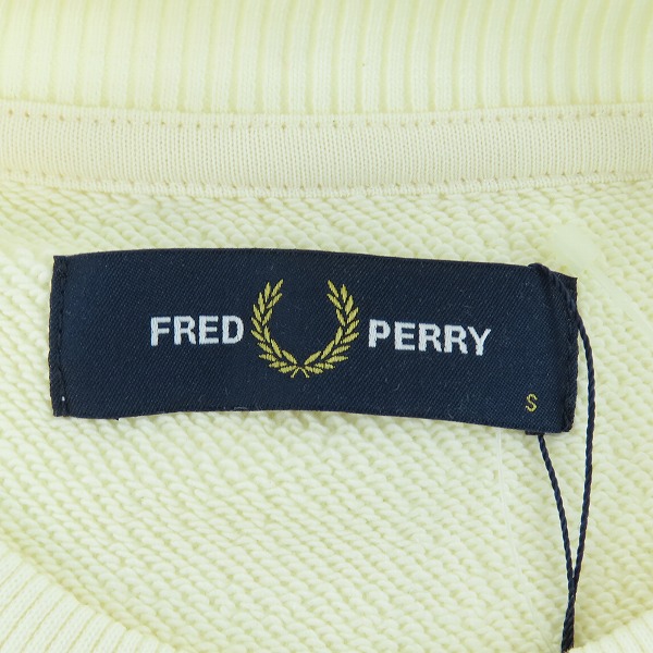 実際に弊社で買取させて頂いた【未使用】FRED PERRY/フレッドペリー 24AW CREW NECK SWEAT SHIRTS/クルーネック スウェット/トレーナー M7535/Sの画像 2枚目