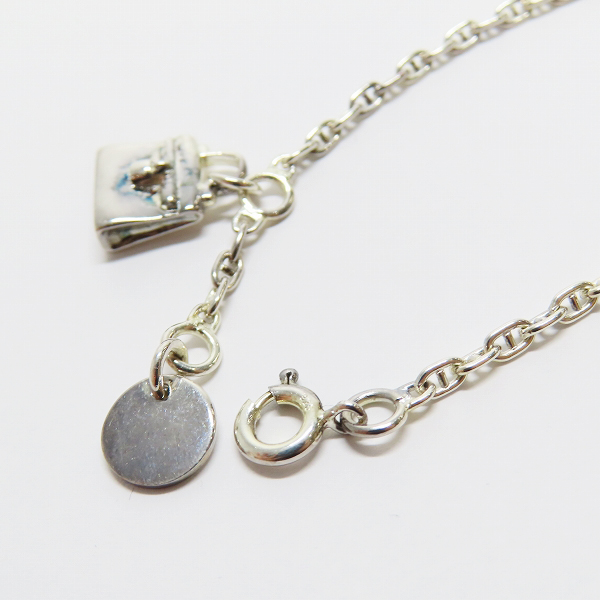 実際に弊社で買取させて頂いたHERMES/エルメス アミュレット ケリー ブレスレット ミニミニ シェーヌダンクルチェーン AG925の画像 3枚目