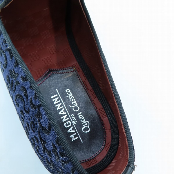 実際に弊社で買取させて頂いたMAGNANNI × Queen Classico/マグナーニ × クインクラシコ ベロア/ペイズリー ローファーシューズ 41の画像 4枚目