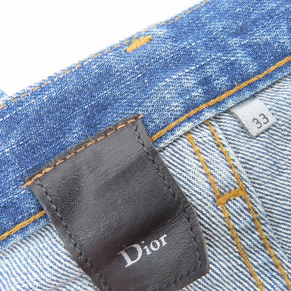 実際に弊社で買取させて頂いたDIOR HOMME/ディオールオム 06AW エディ期 爪痕ウォッシュドデニムパンツ 6HH1011522/33の画像 2枚目