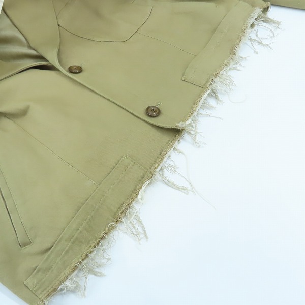 実際に弊社で買取させて頂いたdoublet/ダブレット 21SS SILK CHINO CUT-OFF JACKET/カットオフジャケット 21SS10JK39/Lの画像 4枚目