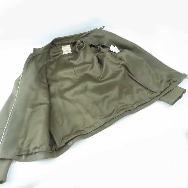 実際に弊社で買取させて頂いたDENIM×TOMORROWLAND/デニム×トゥモローランド DOLPHIN ラムレザーシングルライダースジャケット 50の画像 2枚目