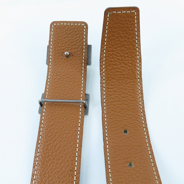 実際に弊社で買取させて頂いたHERMES/エルメス コンスタンス/Hロゴバックル/□G刻印 リバーシブル レザーベルト の画像 2枚目