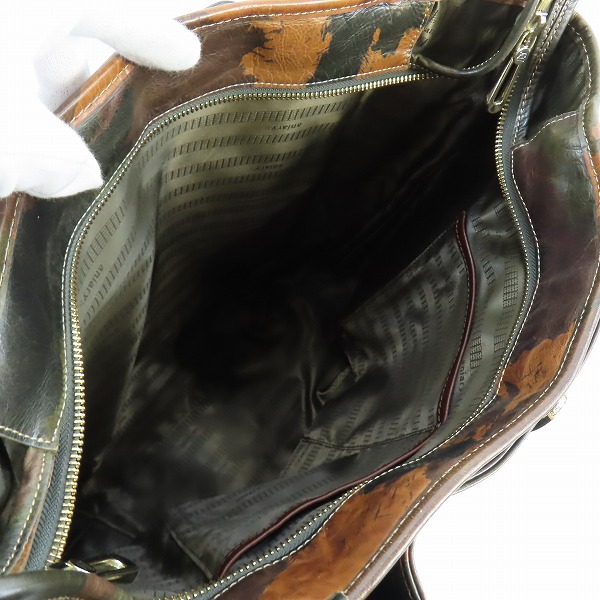 実際に弊社で買取させて頂いたaniary/アニアリ カモフラ/迷彩柄 レザー トートバッグの画像 3枚目
