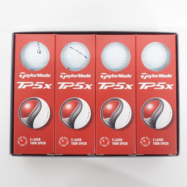 実際に弊社で買取させて頂いたTaylorMade/テーラーメイド TP5x 2024年モデル ゴルフボール ホワイト 1ダース
