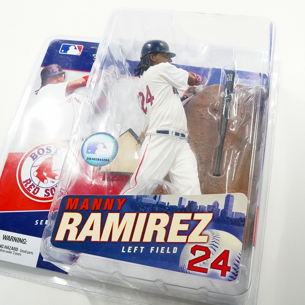 実際に弊社で買取させて頂いた【未開封】McFARLANE TOYS/マクファーレントイズ ボストン・レッドソックス #24 MANNY RAMIREZ 白 フィギュアの画像 3枚目