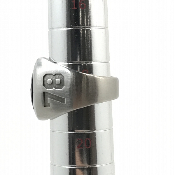 実際に弊社で買取させて頂いたDIESEL/ディーゼル 3Dモヒカン キュービックジルコニア シグネット リング 19号の画像 9枚目