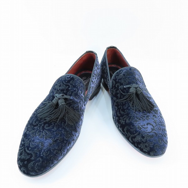 実際に弊社で買取させて頂いたMAGNANNI × Queen Classico/マグナーニ × クインクラシコ ベロア/ペイズリー ローファーシューズ 41