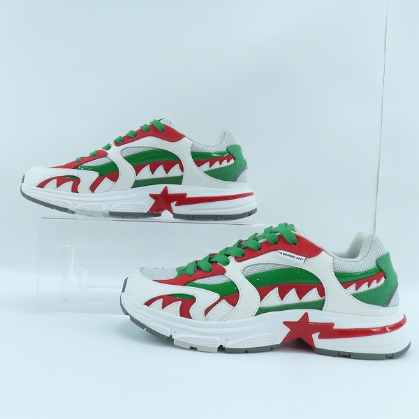 実際に弊社で買取させて頂いたA BATHING APE/アベイシングエイプ SHARK STA Italy/シャークスタ イタリア スニーカー OZXSHMX91304M/26の画像 3枚目