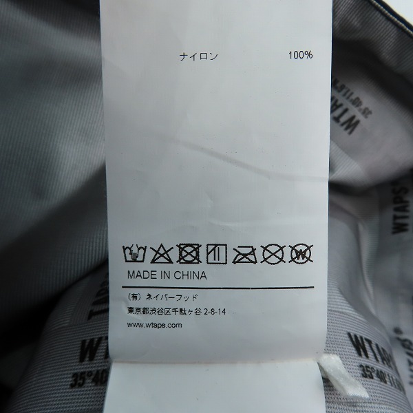 実際に弊社で買取させて頂いたWTAPS/ダブルタップス 22SS ナイロン タフタ 3レイヤー ジャケット 221BRDT-JKM02/2の画像 4枚目