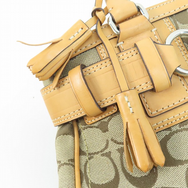 実際に弊社で買取させて頂いたCOACH/コーチ ハンプトンズ ミディアムキャリーオール ハンドバック G0873-F10245の画像 6枚目