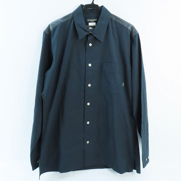 実際に弊社で買取させて頂いたmastermind JAPAN/マスターマインドジャパン レザー切替 長袖シャツ MH-SH1-02/L